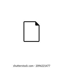File, Blank Document, Page Icon Vector Isolated on White Background