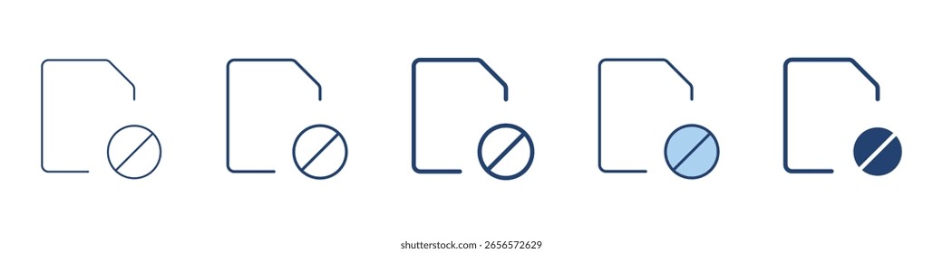 File block icon Symbol set collection