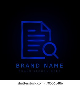 File blue chromium metallic logo