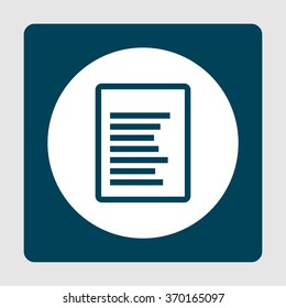 File blue icon on button style background with circle in center
