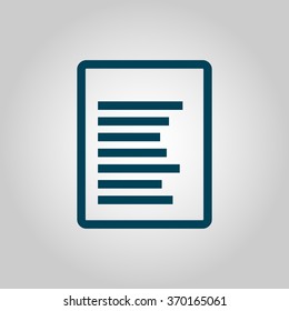 File blue icon on grey background with white on center