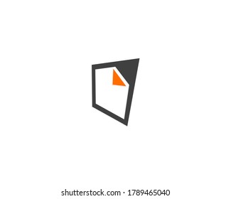 File or book vector symbol logo design