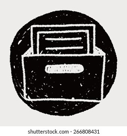 file box doodle drawing