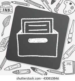 file box doodle drawing