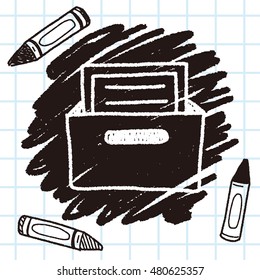 file box doodle drawing