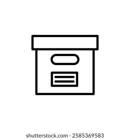 file box iconVector illustration in black