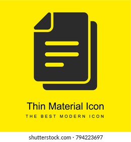 File bright yellow material minimal icon or logo design