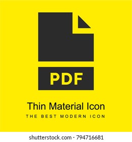 File bright yellow material minimal icon or logo design