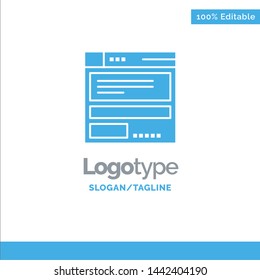 File, Browser, Computing, Code Blue Business Logo Template
