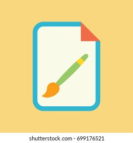 File with brush icon
