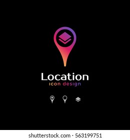 file bundle icon. location icon for map