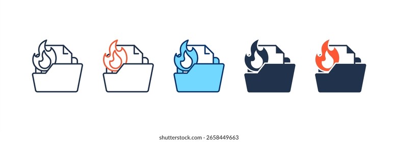 Ícone Gravação de Arquivo definir coleção de vários estilos