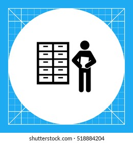 File Cabinet as Archive Concept Icon
