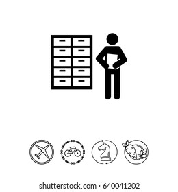 File Cabinet as Archive Concept Icon
