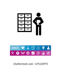 File Cabinet as Archive Concept Icon