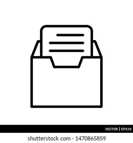 File cabinet archive icon vector illustration logo template. EPS 10