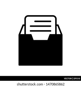 File cabinet archive icon vector illustration logo template. EPS 10