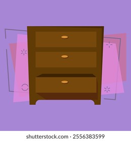 File cabinet. Boxes for papers, archive, furniture. Office attributes concept. Vector illustration can be used for topics like storage, paperwork, interior