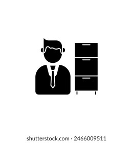 file cabinet concept line icon. Simple element illustration. file cabinet concept outline symbol design.