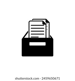 File Cabinet with Documents flat vector icon. Simple solid symbol isolated on white background. File Cabinet with Documents sign design template for web and mobile UI element