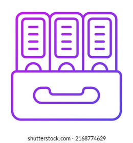  file cabinet Finance Related Vector Line Icon. Editable Stroke Pixel Perfect.