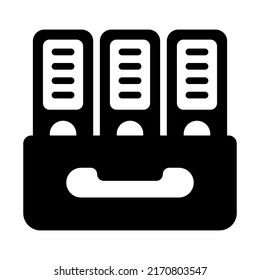  file cabinet Finance Related Vector Line Icon. Editable Stroke Pixel Perfect.