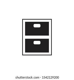 FILE CABINET ICON  DESIGN , VECTOR EPS10