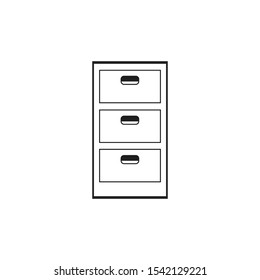FILE CABINET ICON  DESIGN , VECTOR EPS10