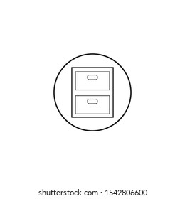FILE CABINET ICON DESIGN, VECTOR EPS10