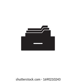 File Cabinet Icon Design Vector Template