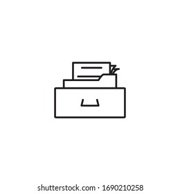 File Cabinet Icon Design Vector Template
