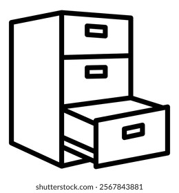 File Cabinet Icon Element For Design