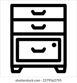 File Cabinet Icon Element For Design