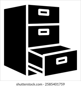 File Cabinet Icon Element For Design