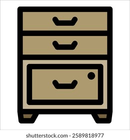 File Cabinet Icon Element For Design