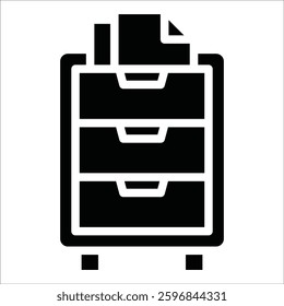 File Cabinet Icon Element For Design