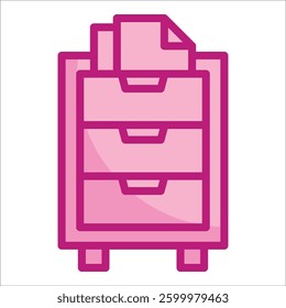 File Cabinet Icon Element For Design
