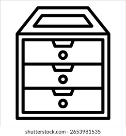 File Cabinet Icon Element For Design