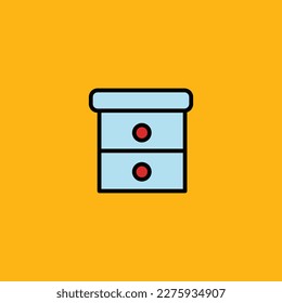 File Cabinet Icon Logo Vector