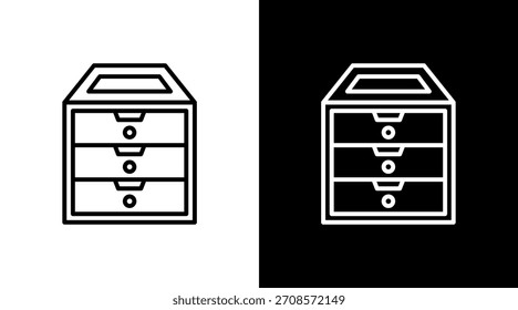 Arquivo Gabinete Com Design De Conjunto De Ícones