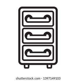 file cabinet icon symbol, on white background, vector eps 10