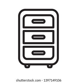 file cabinet icon symbol, on white background, vector eps 10