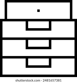 file cabinet icon. Thin linear style design isolated on white background