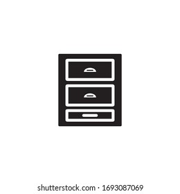 File Cabinet Icon Vector Design Template