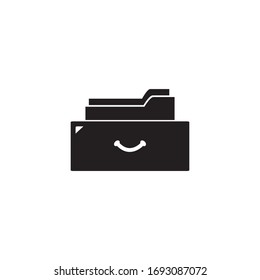 File Cabinet Icon Vector Design Template