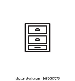 Illustration Vector Graphic Cabinet Icon Stock Vector (Royalty Free ...