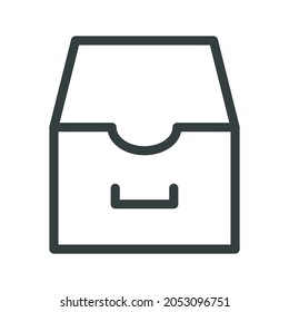 Vector de iconos del archivador. Icono plano aislado en el fondo blanco. Archivo EPS editable. Ilustración vectorial.