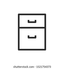 File Cabinet Icon Vector Illustration