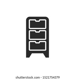File Cabinet Icon Vector Illustration