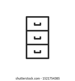 File Cabinet Icon Vector Illustration